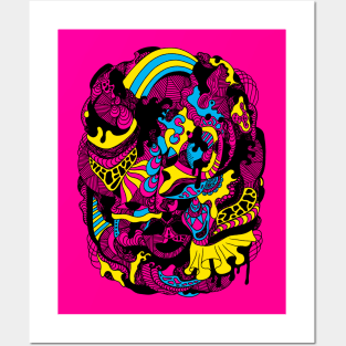 CMYK Abstract Wave of Thoughts No 2 Posters and Art